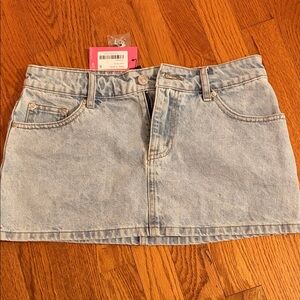 Light Blue Denim Chiara Mini Skirt from Edikted new with tags size small
